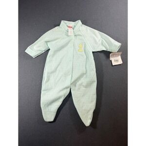 Vintage 1999 Playskool Baby Mint Green Star Giraffe Footed Sleeper 3-6M NWT USA